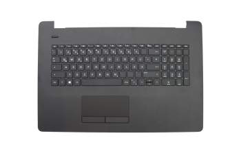 Clavier incl. topcase DE (allemand) noir/noir acec motif rugueux original pour HP 17-ak000