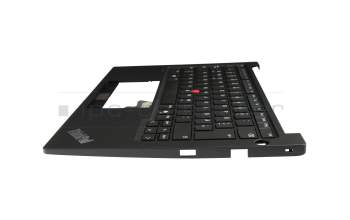 Clavier incl. topcase DE (allemand) noir/noir avec mouse stick original pour Lenovo ThinkPad E14 Gen 6 (21M7/21M8)