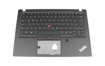 Clavier incl. topcase DE (allemand) noir/noir avec mouse stick pour Lenovo ThinkPad T490 (20Q9/20QH)