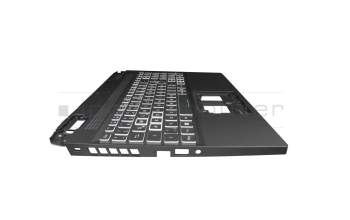 Clavier incl. topcase DE (allemand) noir/noir avec rétro-éclairage (4060/4070) original pour Acer Nitro 5 (AN515-46)