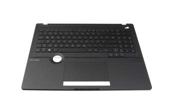 Clavier incl. topcase DE (allemand) noir/noir avec rétro-éclairage (ASUS Dial) original pour Asus ProArt StudioBook Pro 16 OLED W7600H5A