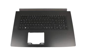 Clavier incl. topcase DE (allemand) noir/noir avec rétro-éclairage (GTX 1050) original pour Acer Aspire 7 (A717-71G)