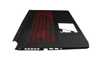 Clavier incl. topcase DE (allemand) noir/noir avec rétro-éclairage (GTX 1650) original pour Acer Nitro 5 (AN517-52)