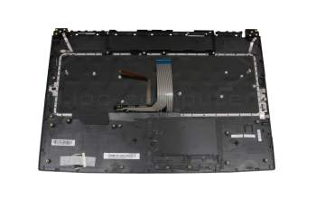 Clavier incl. topcase DE (allemand) noir/noir avec rétro-éclairage Rétroéclairage rouge original pour MSI GL75 Leopard 10SCSK/10SCXK (MS-17E8)