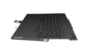 Clavier incl. topcase DE (allemand) noir/noir avec rétro-éclairage RGB original pour Lenovo Legion 5-15ACH6H (82JU)