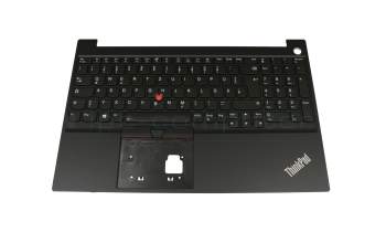 Clavier incl. topcase DE (allemand) noir/noir avec rétro-éclairage et mouse stick original pour Lenovo ThinkPad E15 Gen 2 (20T8/20T9)