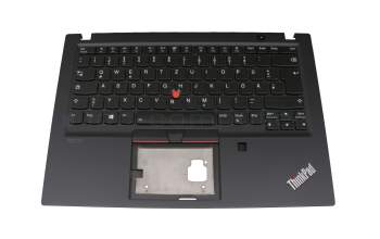 Clavier incl. topcase DE (allemand) noir/noir avec rétro-éclairage et mouse stick original pour Lenovo ThinkPad T14s (20T1/20T0)