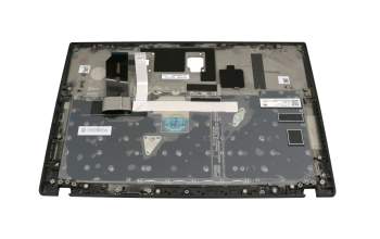 Clavier incl. topcase DE (allemand) noir/noir avec rétro-éclairage et mouse stick original pour Lenovo ThinkPad T14s Gen 1 (20UH/20UJ)