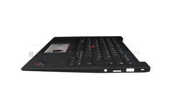 Clavier incl. topcase DE (allemand) noir/noir avec rétro-éclairage et mouse stick original pour Lenovo ThinkPad X1 Carbon 9th Gen (20XW/20XX)