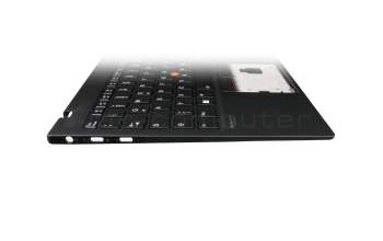 Clavier incl. topcase DE (allemand) noir/noir avec rétro-éclairage et mouse stick original pour Lenovo ThinkPad X1 Nano Gen 2 (21E8/21E9)