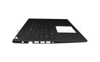 Clavier incl. topcase DE (allemand) noir/noir avec rétro-éclairage original pour Acer Aspire 5 (A515-43)