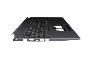 Clavier incl. topcase DE (allemand) noir/noir avec rétro-éclairage original pour Acer Aspire 7 (A715-41G)