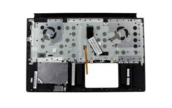 Clavier incl. topcase DE (allemand) noir/noir avec rétro-éclairage original pour Acer Aspire V 15 Nitro (VN7-591G)