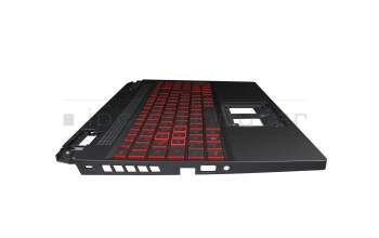 Clavier incl. topcase DE (allemand) noir/noir avec rétro-éclairage original pour Acer Nitro 5 (AN515-46)
