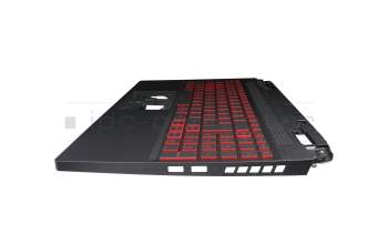 Clavier incl. topcase DE (allemand) noir/noir avec rétro-éclairage original pour Acer Nitro 5 (AN515-46)