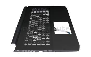 Clavier incl. topcase DE (allemand) noir/noir avec rétro-éclairage original pour Acer Nitro 5 (AN517-52)