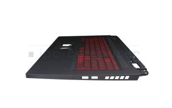 Clavier incl. topcase DE (allemand) noir/noir avec rétro-éclairage original pour Acer Nitro 5 (AN517-55)