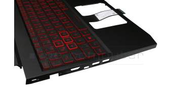 Clavier incl. topcase DE (allemand) noir/noir avec rétro-éclairage original pour Acer Nitro 7 (AN715-51)