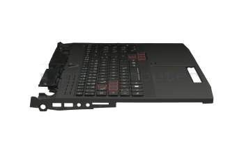 Clavier incl. topcase DE (allemand) noir/noir avec rétro-éclairage original pour Acer Predator 15 (G9-592)