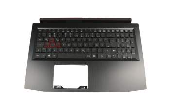 Clavier incl. topcase DE (allemand) noir/noir avec rétro-éclairage original pour Acer Predator Helios 300 (G3-572)