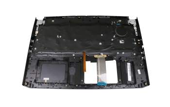 Clavier incl. topcase DE (allemand) noir/noir avec rétro-éclairage original pour Acer Predator Helios 300 (PH317-53)