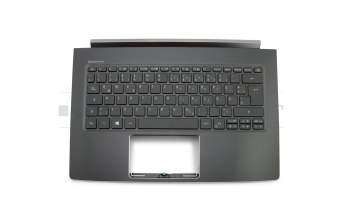 Clavier incl. topcase DE (allemand) noir/noir avec rétro-éclairage original pour Acer Swift 5 (SF514-51)