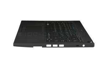 Clavier incl. topcase DE (allemand) noir/noir avec rétro-éclairage original pour Acer TravelMate P2 (P2410-G2-M)