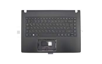 Clavier incl. topcase DE (allemand) noir/noir avec rétro-éclairage original pour Acer TravelMate P2 (P249-M)