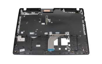 Clavier incl. topcase DE (allemand) noir/noir avec rétro-éclairage original pour Acer TravelMate P2 (TMP215-53)
