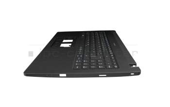 Clavier incl. topcase DE (allemand) noir/noir avec rétro-éclairage original pour Acer TravelMate P2 (TMP215-53)