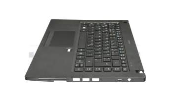 Clavier incl. topcase DE (allemand) noir/noir avec rétro-éclairage original pour Acer TravelMate P4 (P449-G2-M)