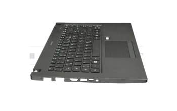 Clavier incl. topcase DE (allemand) noir/noir avec rétro-éclairage original pour Acer TravelMate P4 (P449-G2-M)