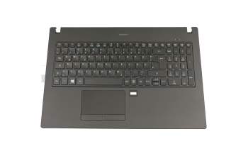 Clavier incl. topcase DE (allemand) noir/noir avec rétro-éclairage original pour Acer TravelMate P4 (P459-G2-M)