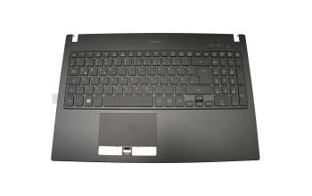 Clavier incl. topcase DE (allemand) noir/noir avec rétro-éclairage original pour Acer TravelMate P6 (P658-MG)