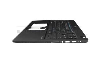 Clavier incl. topcase DE (allemand) noir/noir avec rétro-éclairage original pour Acer TravelMate X3 (TMX3410-M)