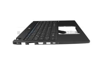 Clavier incl. topcase DE (allemand) noir/noir avec rétro-éclairage original pour Acer TravelMate X3 (TMX3410-M)