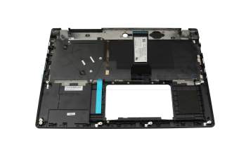 Clavier incl. topcase DE (allemand) noir/noir avec rétro-éclairage original pour Acer TravelMate X3 (TMX3410-MG)