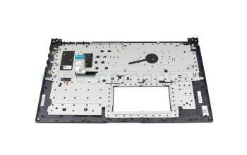 Clavier incl. topcase DE (allemand) noir/noir avec rétro-éclairage original pour Asus F1704VA