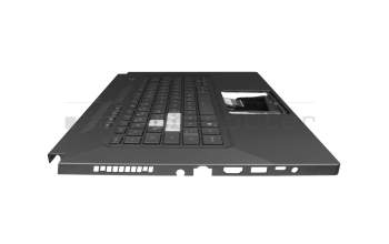 Clavier incl. topcase DE (allemand) noir/noir avec rétro-éclairage original pour Asus FX516PC