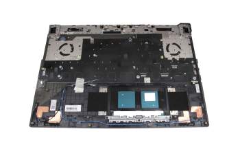 Clavier incl. topcase DE (allemand) noir/noir avec rétro-éclairage original pour Asus G733QSA