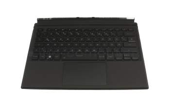 Clavier incl. topcase DE (allemand) noir/noir avec rétro-éclairage original pour Asus GZ301VF
