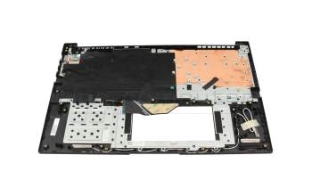 Clavier incl. topcase DE (allemand) noir/noir avec rétro-éclairage original pour Asus K3502ZA