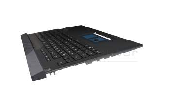 Clavier incl. topcase DE (allemand) noir/noir avec rétro-éclairage original pour Asus ROG Strix Scar 17 G733QS