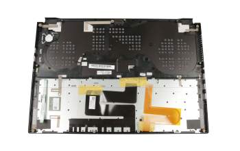 Clavier incl. topcase DE (allemand) noir/noir avec rétro-éclairage original pour Asus ROG Zephyrus GX501GI