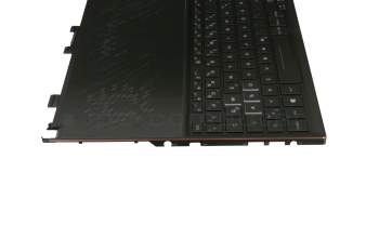 Clavier incl. topcase DE (allemand) noir/noir avec rétro-éclairage original pour Asus ROG Zephyrus S GX531GXR