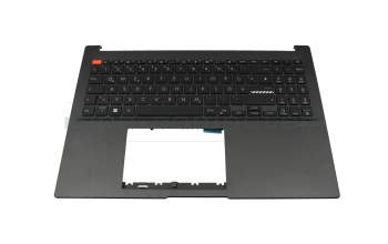 Clavier incl. topcase DE (allemand) noir/noir avec rétro-éclairage original pour Asus S5602ZA
