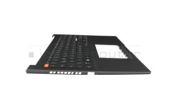 Clavier incl. topcase DE (allemand) noir/noir avec rétro-éclairage original pour Asus S5602ZA