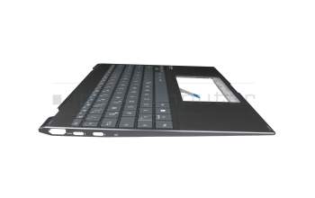 Clavier incl. topcase DE (allemand) noir/noir avec rétro-éclairage original pour Asus ZenBook Flip 13 UX363EA