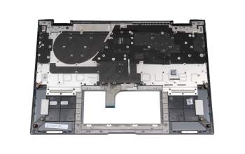 Clavier incl. topcase DE (allemand) noir/noir avec rétro-éclairage original pour Asus ZenBook Flip S13 UX371EA
