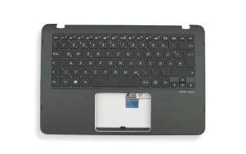 Clavier incl. topcase DE (allemand) noir/noir avec rétro-éclairage original pour Asus ZenBook Flip UX360UA